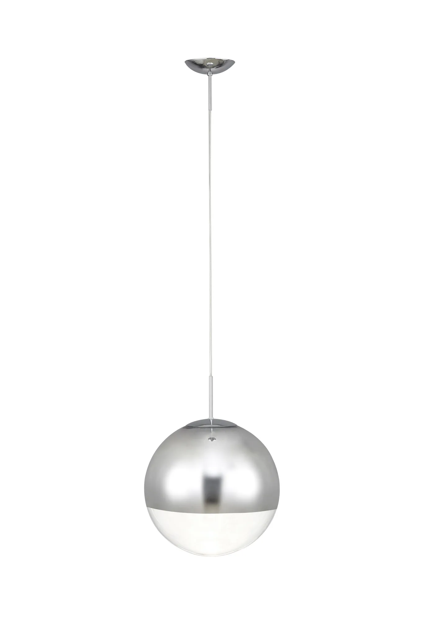 Miranda 25cm Glass Pendant 1 Light Polished Chrome D0124  Deco Miranda